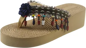Walking Thong Comfortable Summer Beach Slipper Shoes Women Fashion Breathable Flip-Flops Home Sandals Beach Wedges