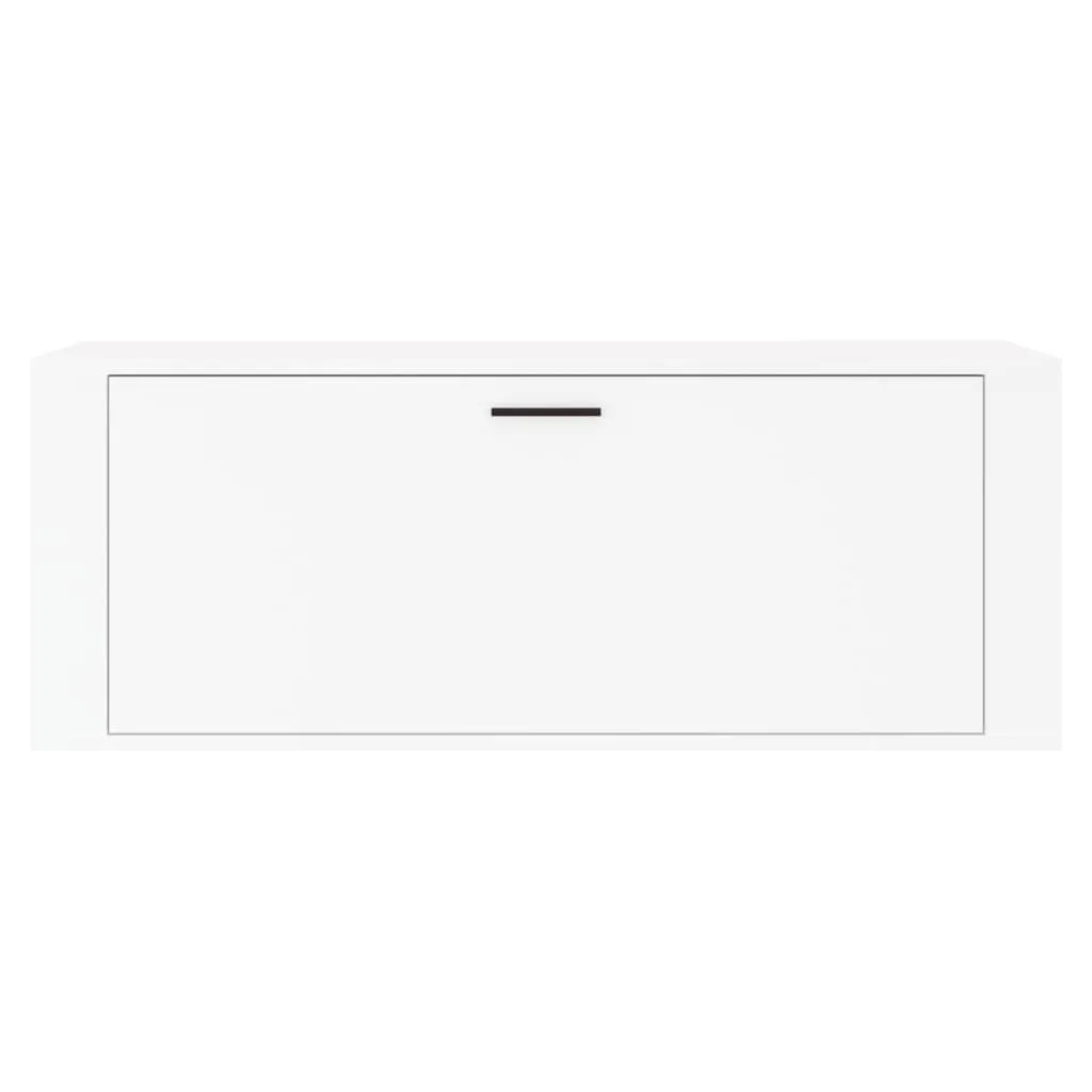 Wall Shoe Cabinet White 100x35x38 cm Engineered Wood