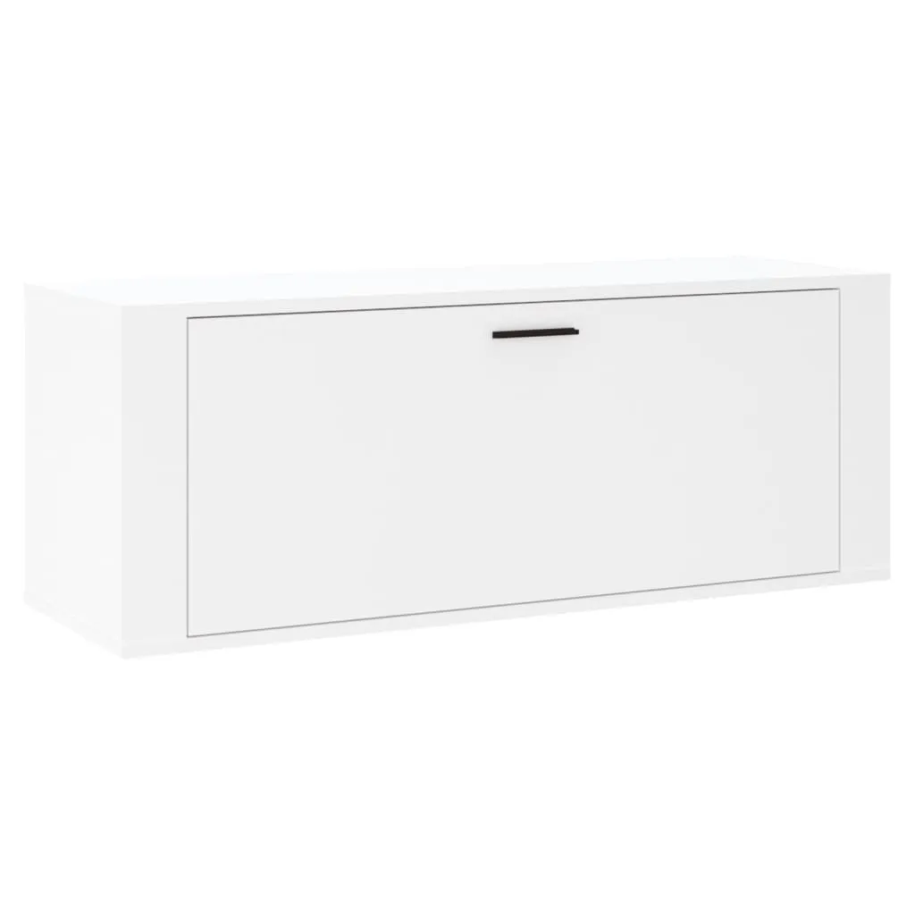 Wall Shoe Cabinet White 100x35x38 cm Engineered Wood