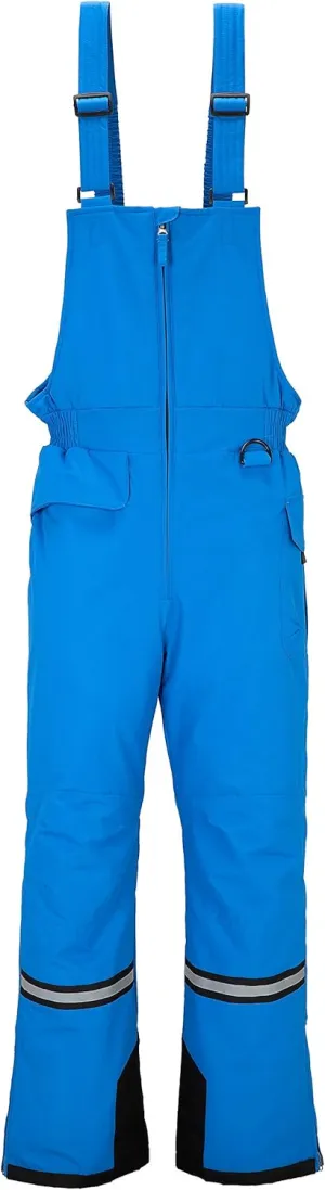 Wantdo Men's Winter Insulated Ski Pants Waterproof Snow Bibs Cargo Overalls
