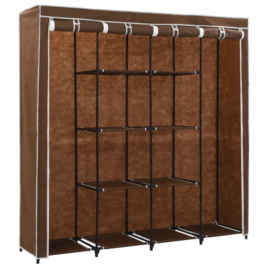 Wardrobe with 4 Compartments Brown 175x45x170 cm