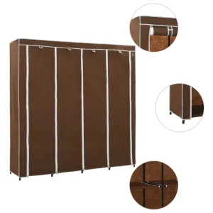 Wardrobe with 4 Compartments Brown 175x45x170 cm