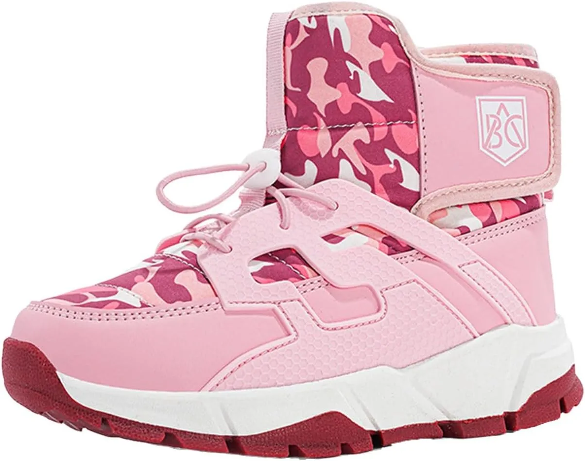 Waterproof Kids Snow Boots Toddlers Insulated Warm Fleece Lined Winter Boots Girls Lace U?? Boots Size 5 Big Girls