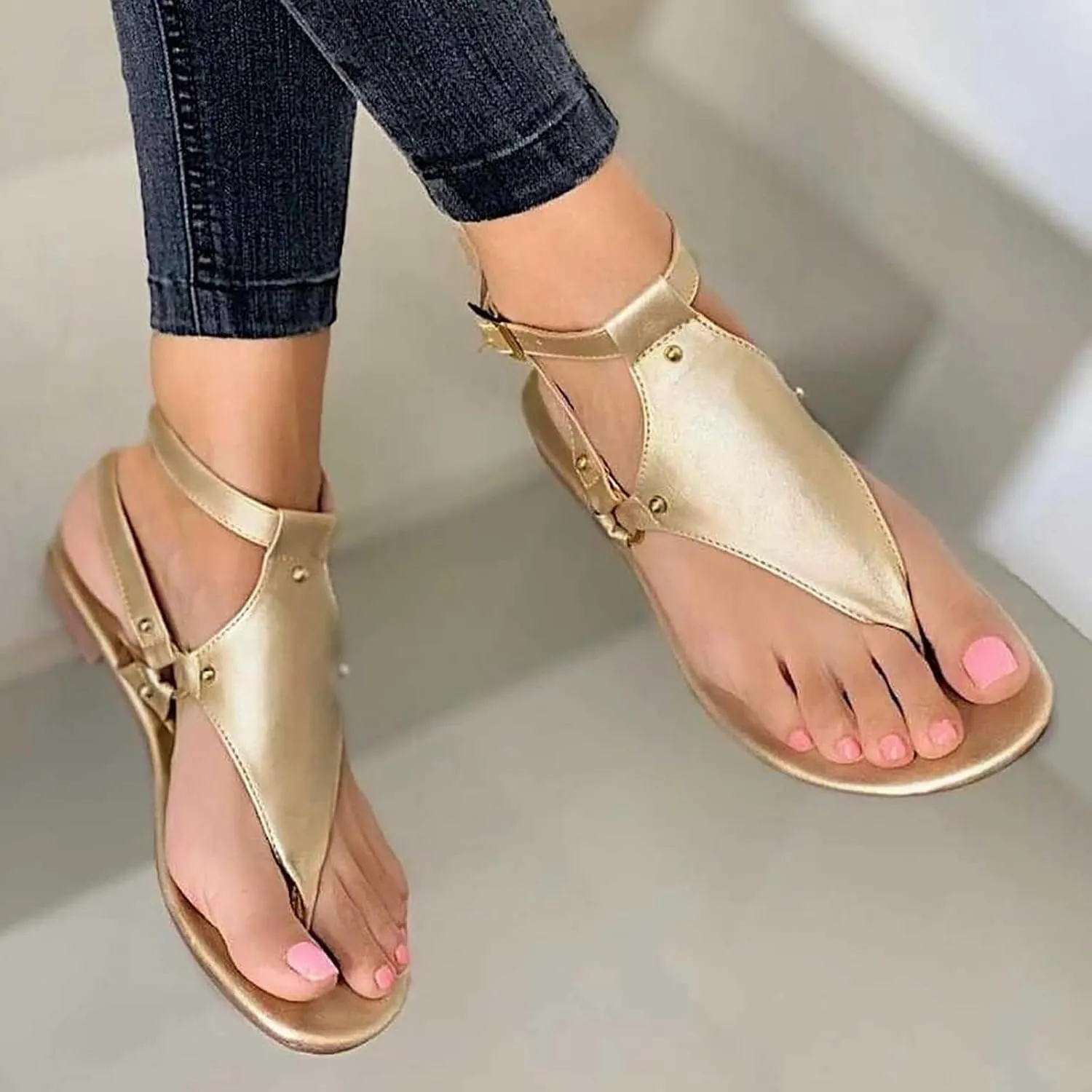 Wedge Sandals for Women Dressy Orthopedic Open Toe Walking Shoes Summer Casual Bohemian Buckle Ankle Strap Sandals Lightweight Comfortable Clip Toe Slip On Sandals Cool Thong Flip Flops
