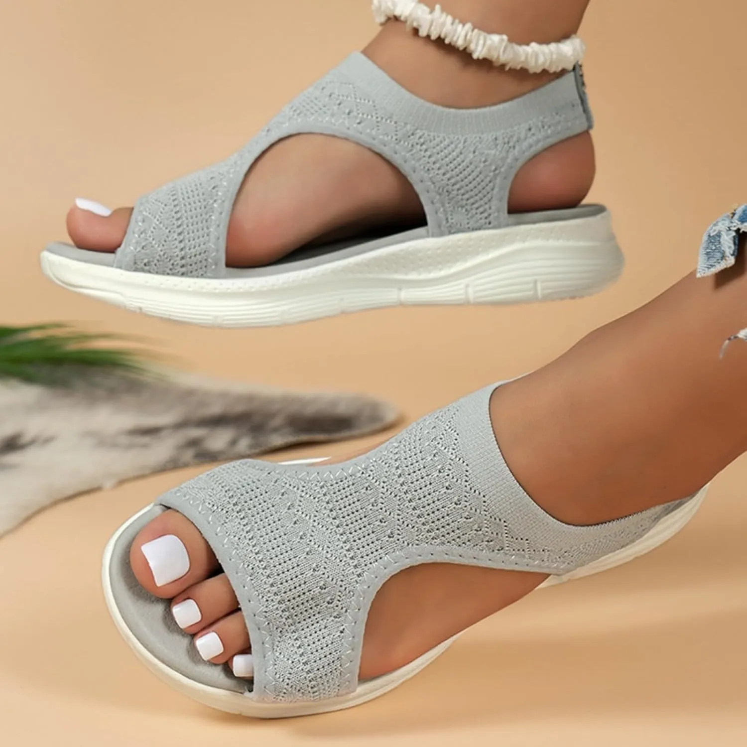 Wedge Sandals for Women Dressy Summer Comfortable Walking Casual Platform Beach Shoes 2025 Vacation Travel