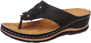 Wedge Sandals for Women Orthopedic Sandals with Arch Support Wedges Thong Sandals Slides Open Toe Flip Flops Sandals