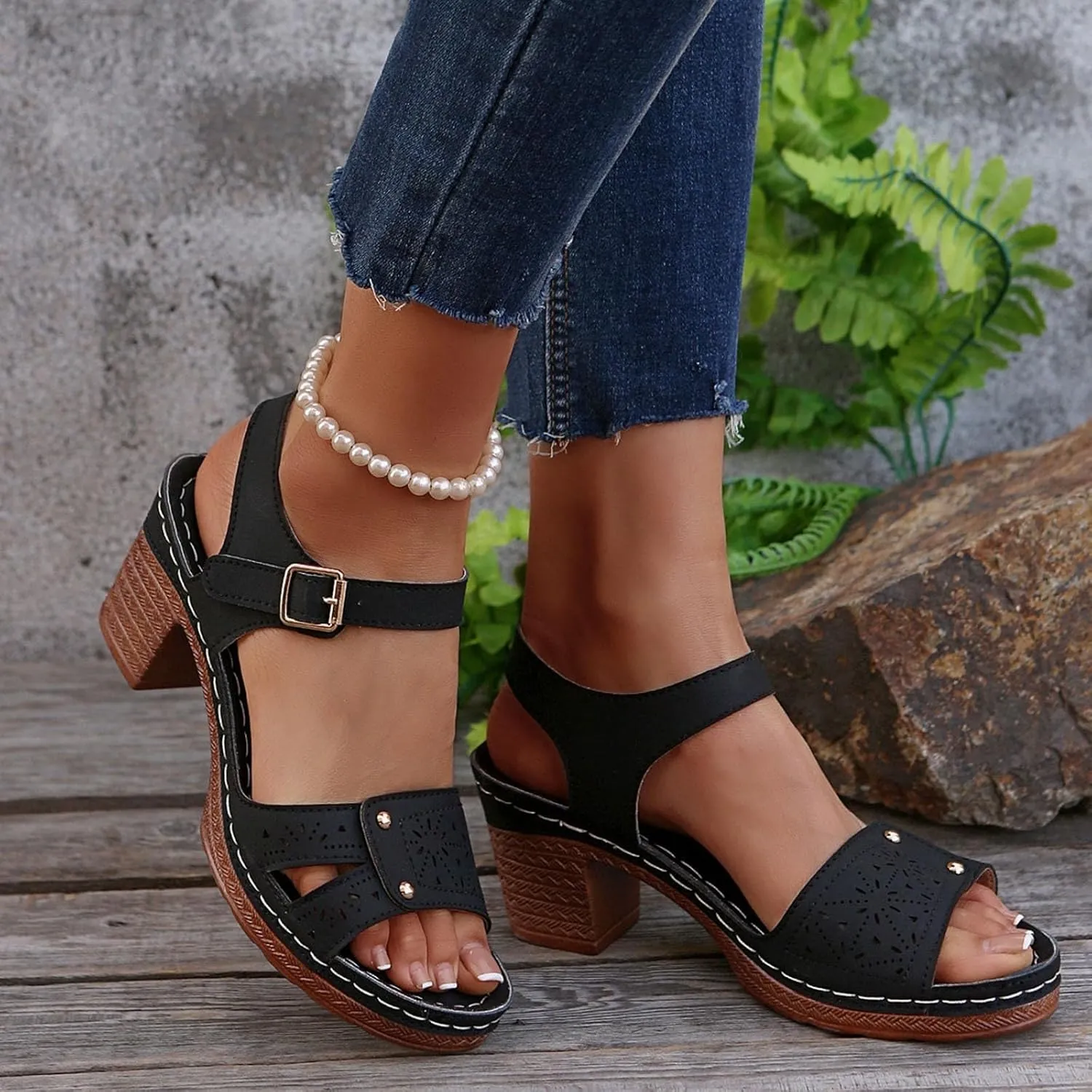 Wedge Sandals for Women Summer Comfortable Open Toe Dressy Platform Sandal Shoes Open Toe Ankle Strap Walking Shoes Summer 2025