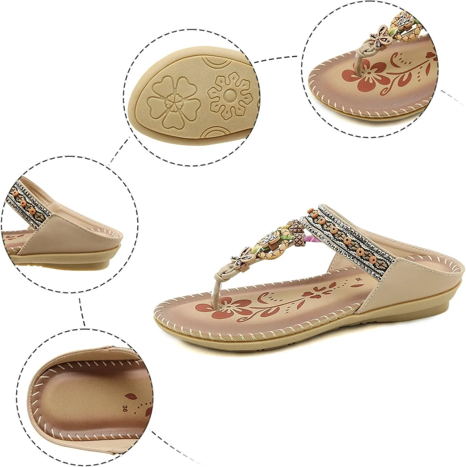 Wedges Sandals For Women Ladies Sandals Toe T Strap Bohemia Sandals Beach Shoes Womens Sandals Orthopedic Sandals