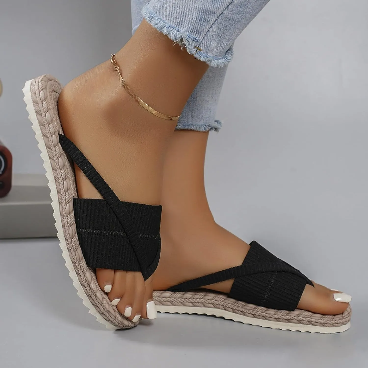 Wedges Shoes For Women Sandals With Arch Support Comfortable Women Flip Flops Dressy Athletic Slide Sandals