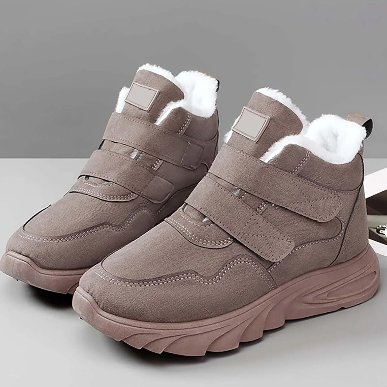 Winter Boots for Women Snow Shoes for Women Plush Ankle Boots Waterproof Plush Lined Boots Lightweight Ladies Shoes