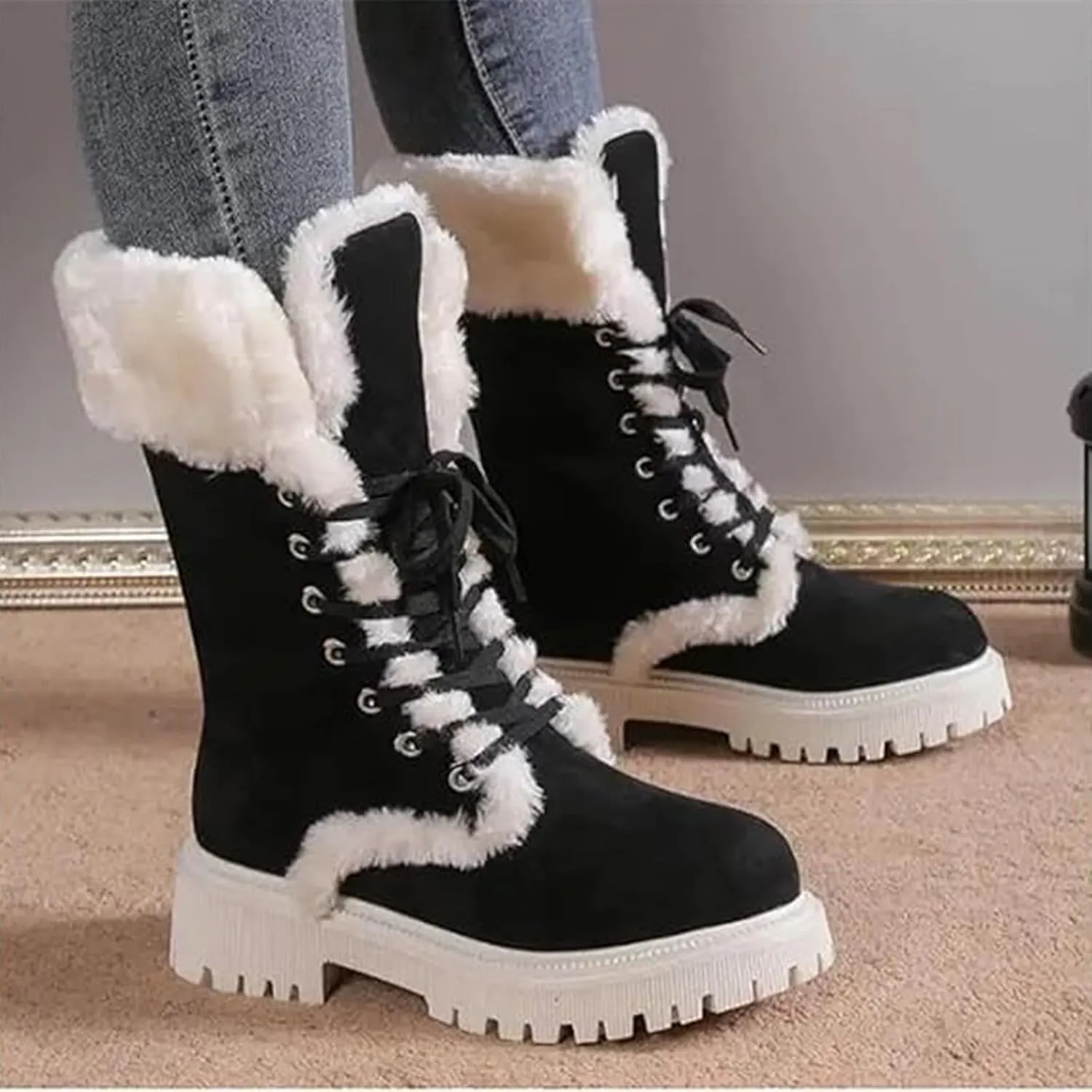 Winter Boots Women Outdoor Ski Boots Thickening Woman Snow Boots
