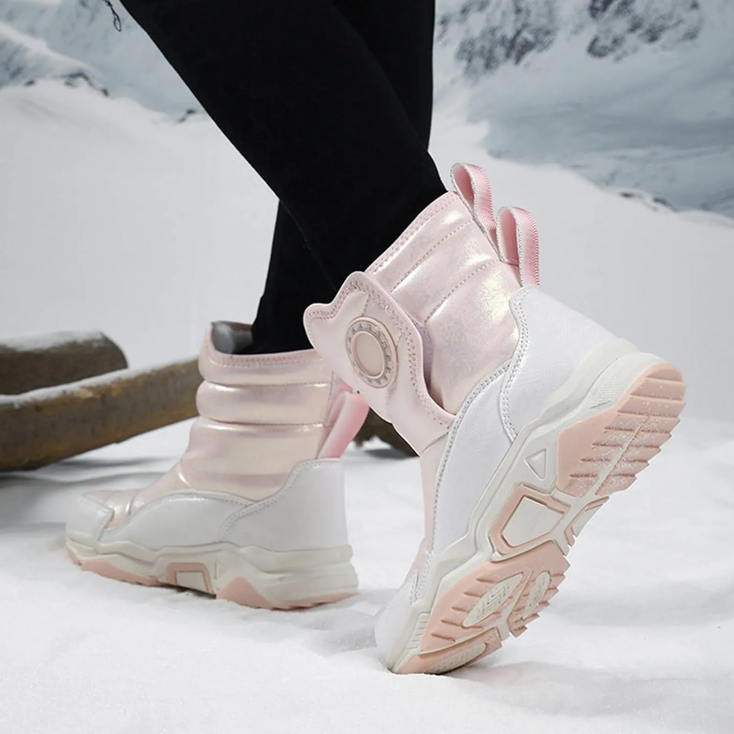 Winter Snow Boots For Kids Boys Girls Childrens aterproof Shoes Thick Warm Ski Booties Fashion Comfy Non Slip