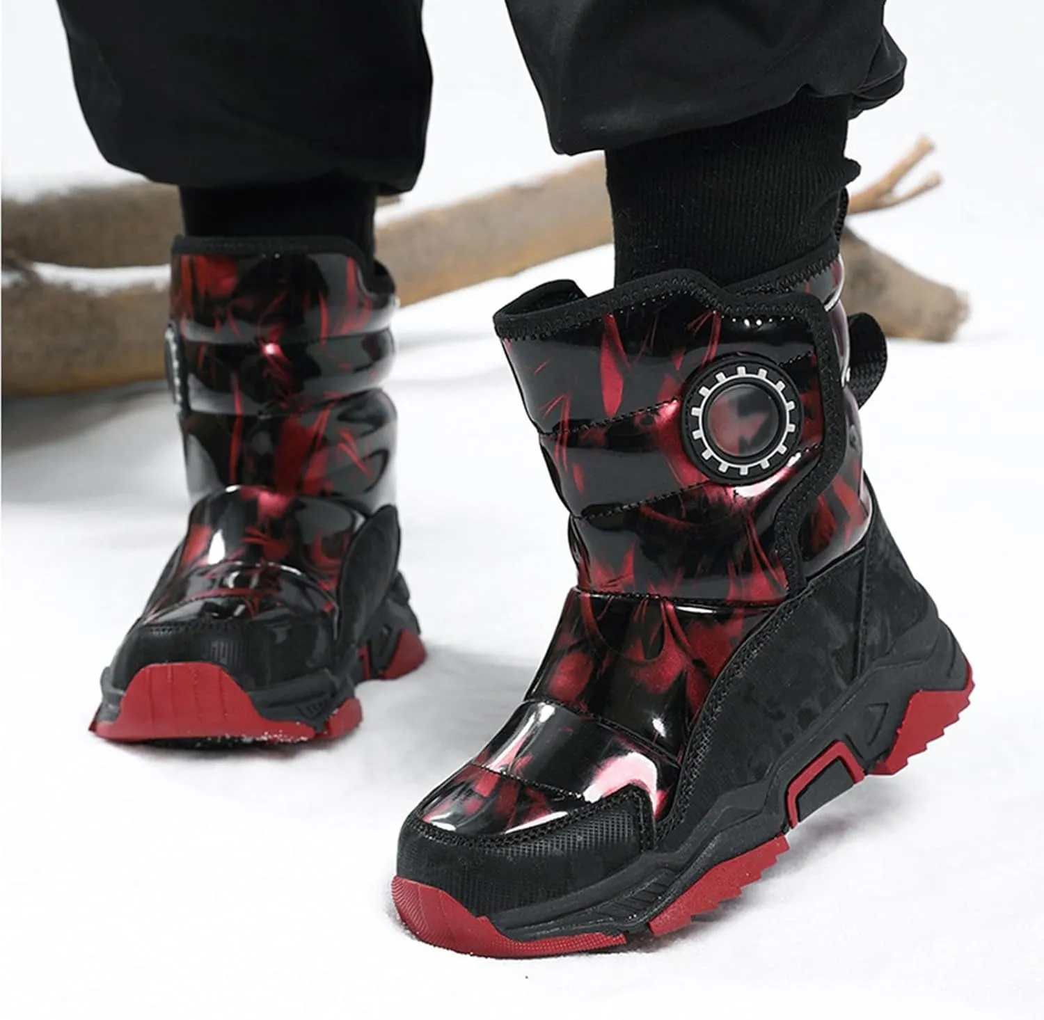 Winter Snow Boots For Kids Boys Girls Childrens aterproof Shoes Thick Warm Ski Booties Fashion Comfy Non Slip