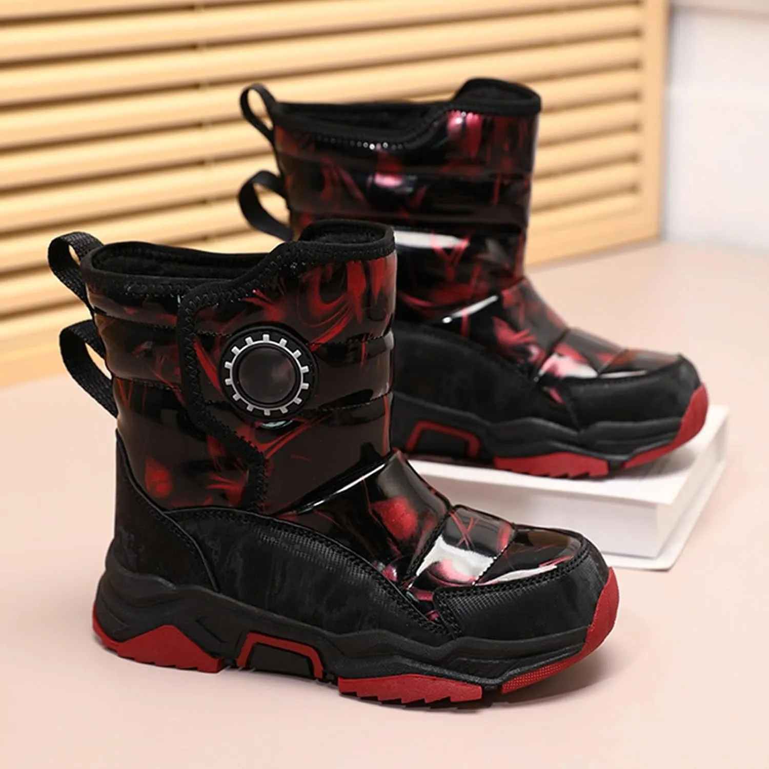 Winter Snow Boots For Kids Boys Girls Childrens aterproof Shoes Thick Warm Ski Booties Fashion Comfy Non Slip