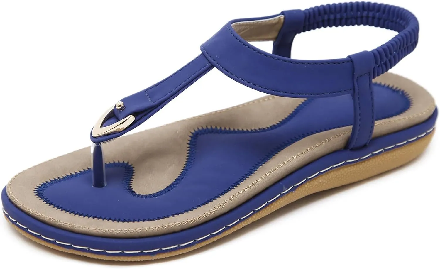 Women Flip Flops Ankle Strap Flat Sandals For Women Casual Beach Cute Thong Flip Flops Shoes Womens Walking Sandals