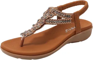 Women Flip Flops Arch Support Slingback Sandals Beach Shoes Ankle Strap Thong Elastic Flat Sandals Flat Sandals