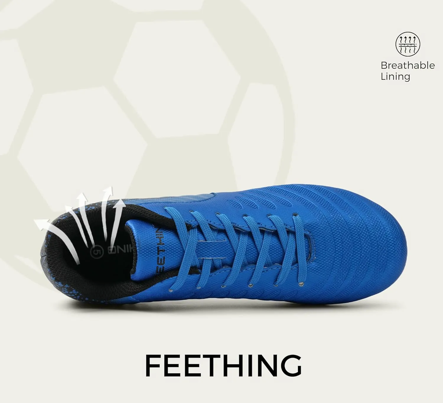 Women Soccer Cleats Firm Ground Lace-Up Youth Soccer Shoes Light-Weight Outdoor Training Football Sneakers Big Kid