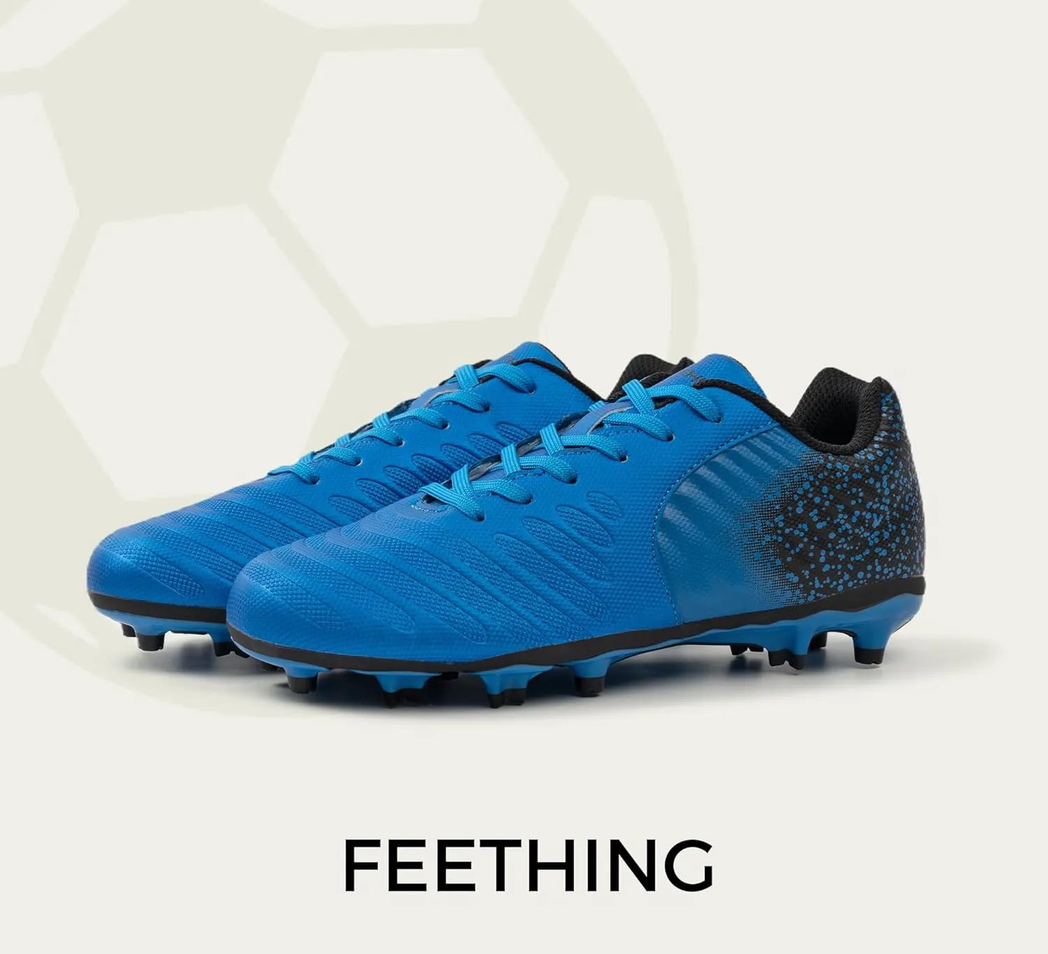 Women Soccer Cleats Firm Ground Lace-Up Youth Soccer Shoes Light-Weight Outdoor Training Football Sneakers Big Kid