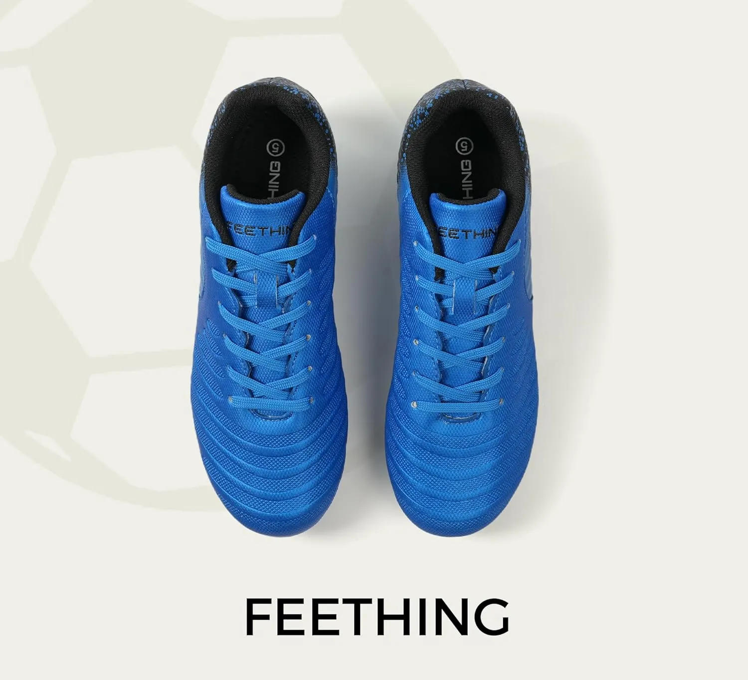 Women Soccer Cleats Firm Ground Lace-Up Youth Soccer Shoes Light-Weight Outdoor Training Football Sneakers Big Kid