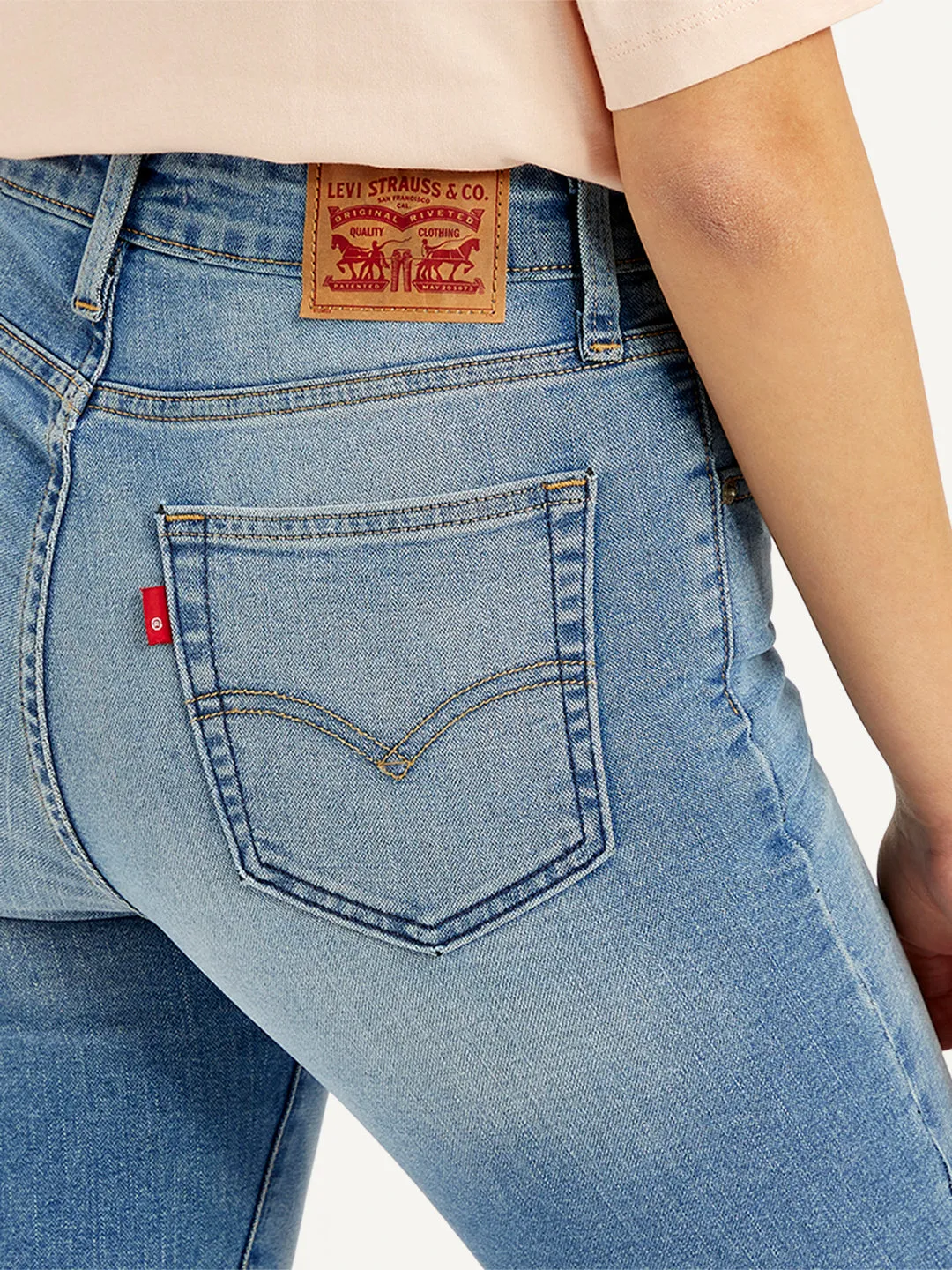 Women's 725 Light Blue Slim Bootcut Fit High Rise Jeans