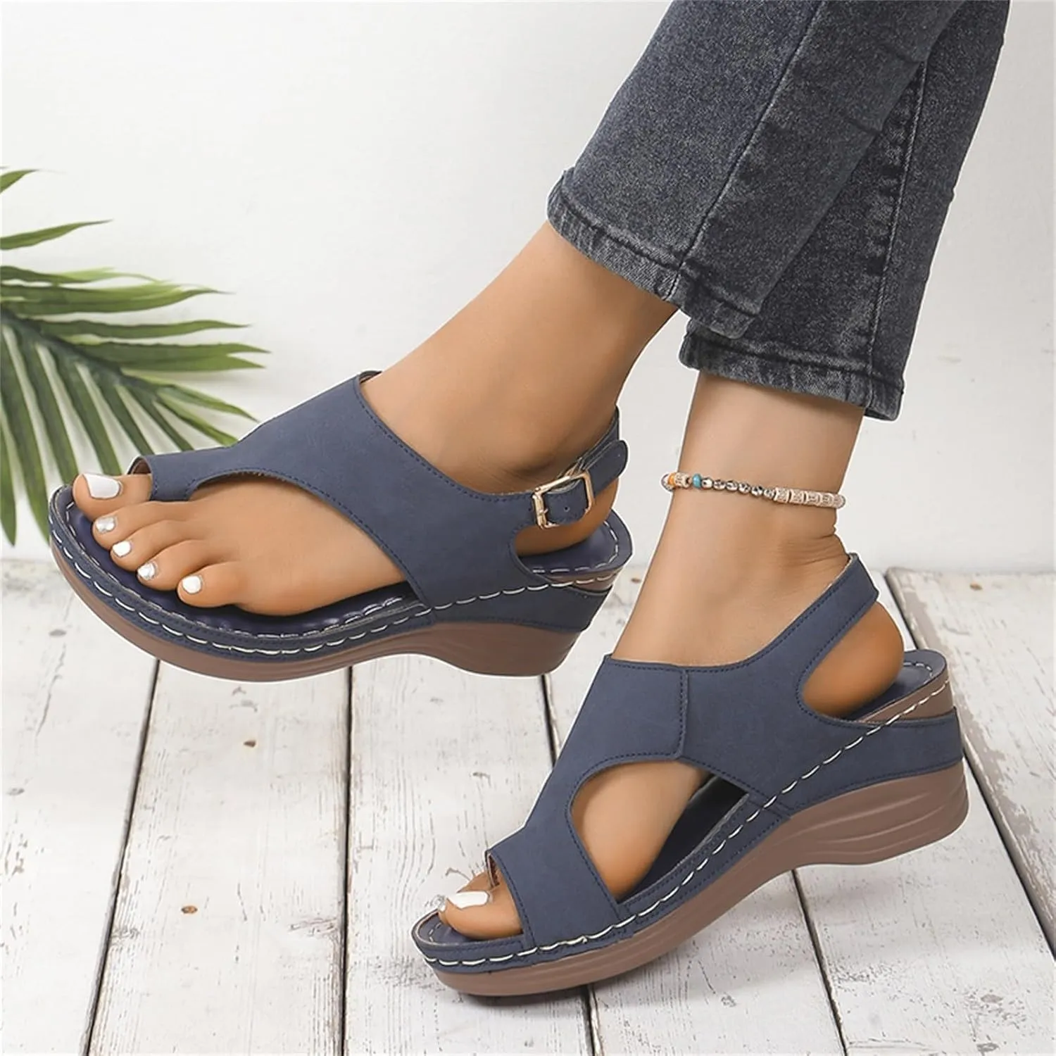Womens Flip Flops Athlefit Orthopedic Sandals for Women Summer Adjustable Orthotic Thong Sandals with Arch Support