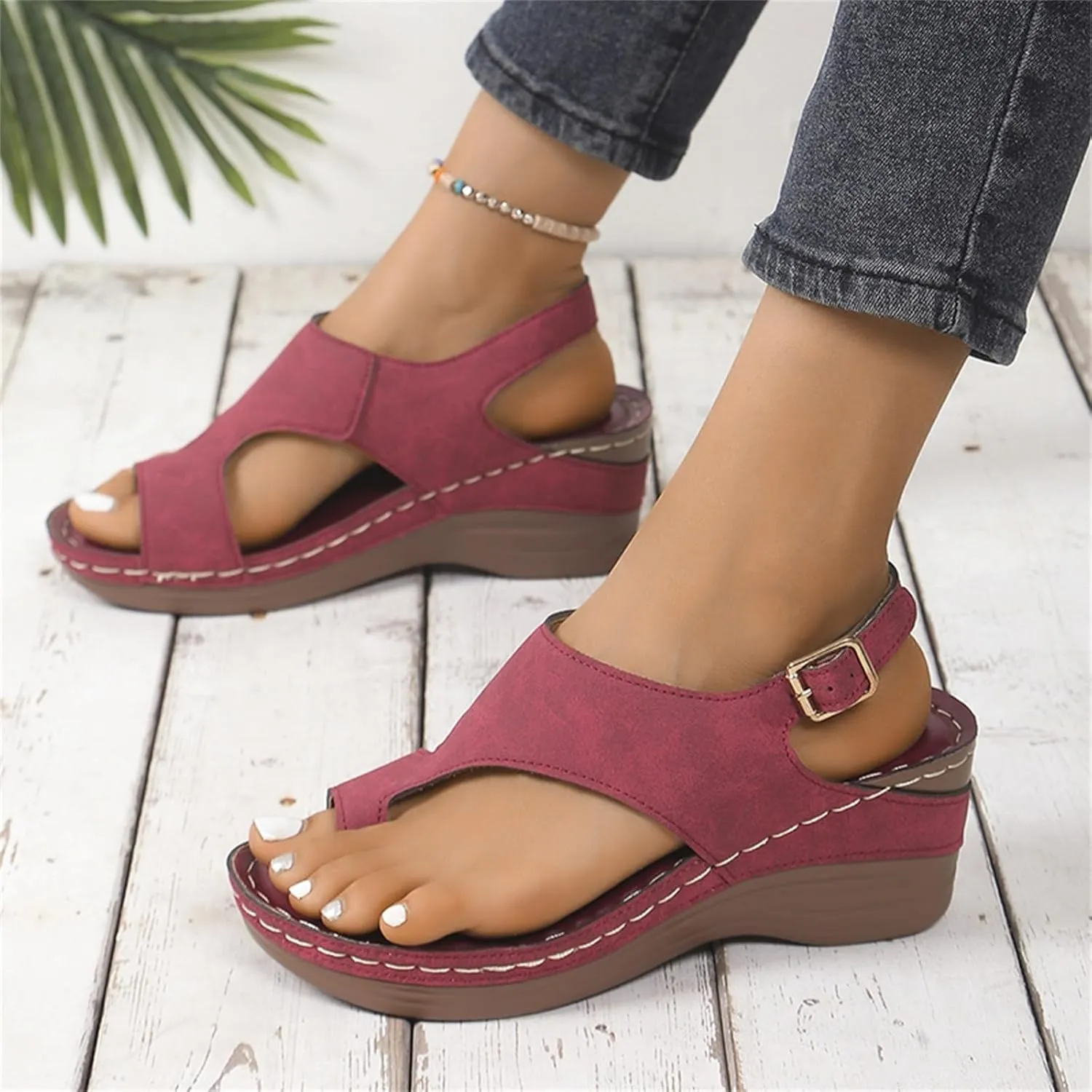 Womens Flip Flops Athlefit Orthopedic Sandals for Women Summer Adjustable Orthotic Thong Sandals with Arch Support