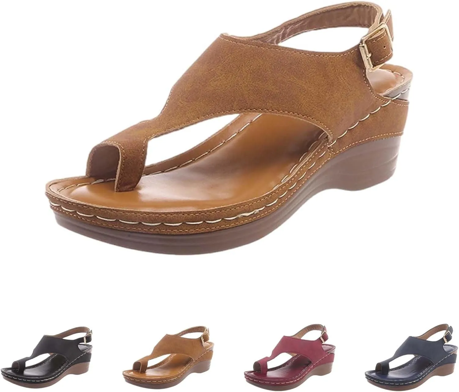 Womens Flip Flops Athlefit Orthopedic Sandals for Women Summer Adjustable Orthotic Thong Sandals with Arch Support