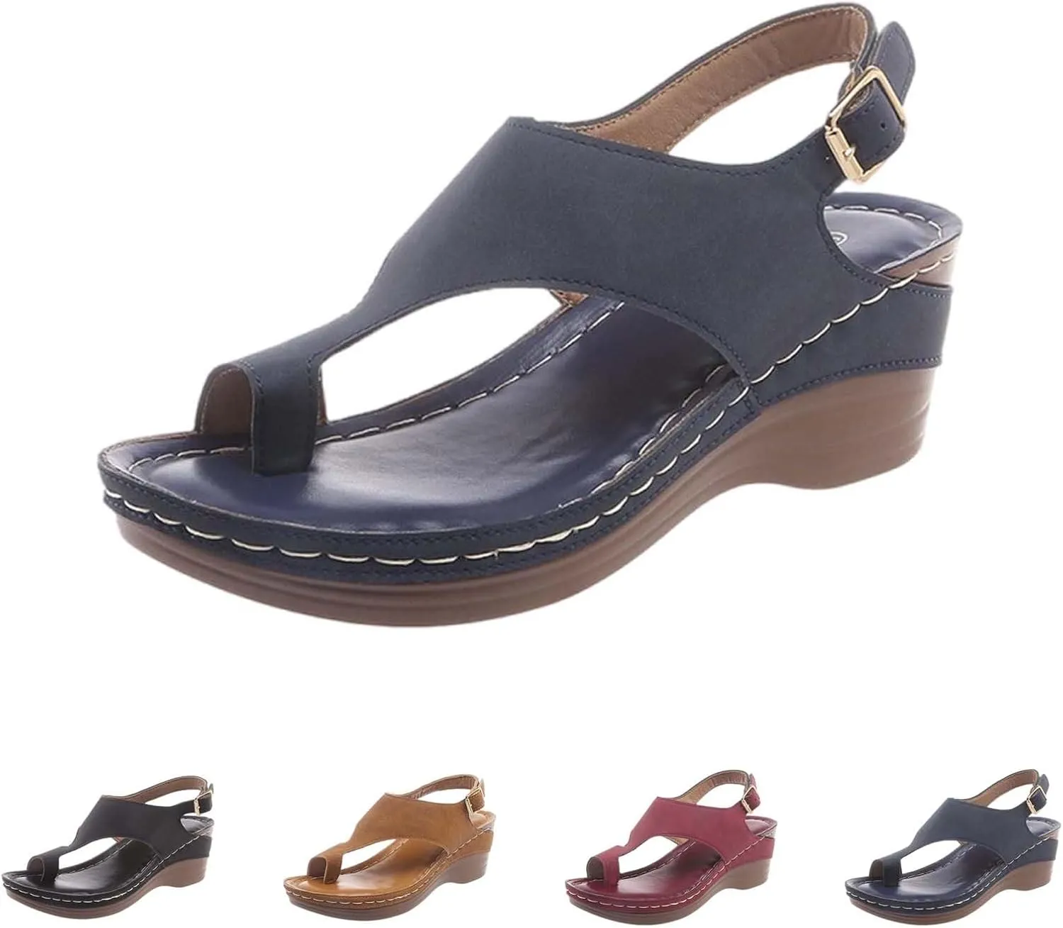 Womens Flip Flops Athlefit Orthopedic Sandals for Women Summer Adjustable Orthotic Thong Sandals with Arch Support