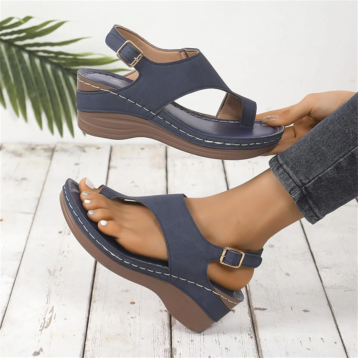 Womens Flip Flops Athlefit Orthopedic Sandals for Women Summer Adjustable Orthotic Thong Sandals with Arch Support