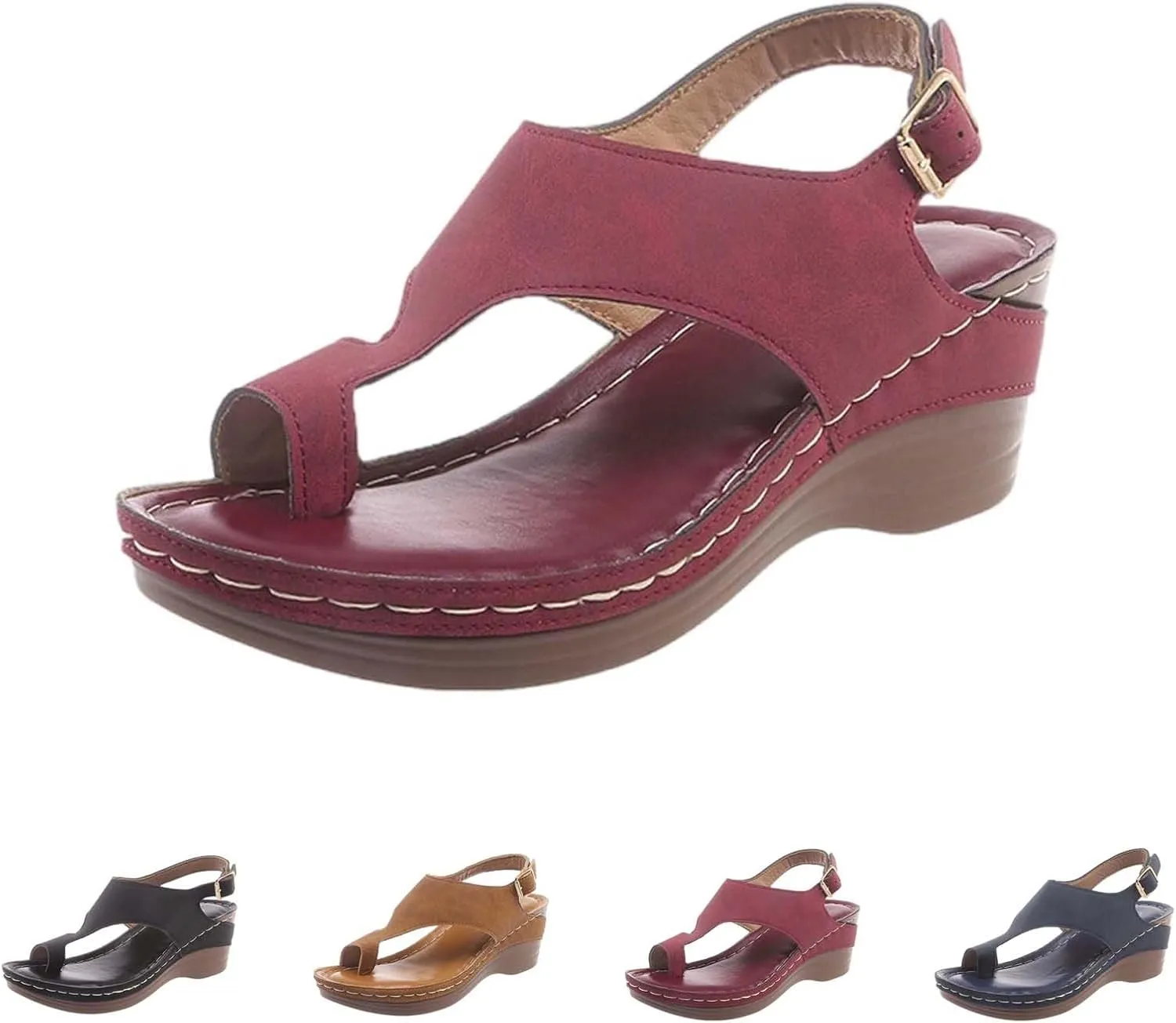 Womens Flip Flops Athlefit Orthopedic Sandals for Women Summer Adjustable Orthotic Thong Sandals with Arch Support