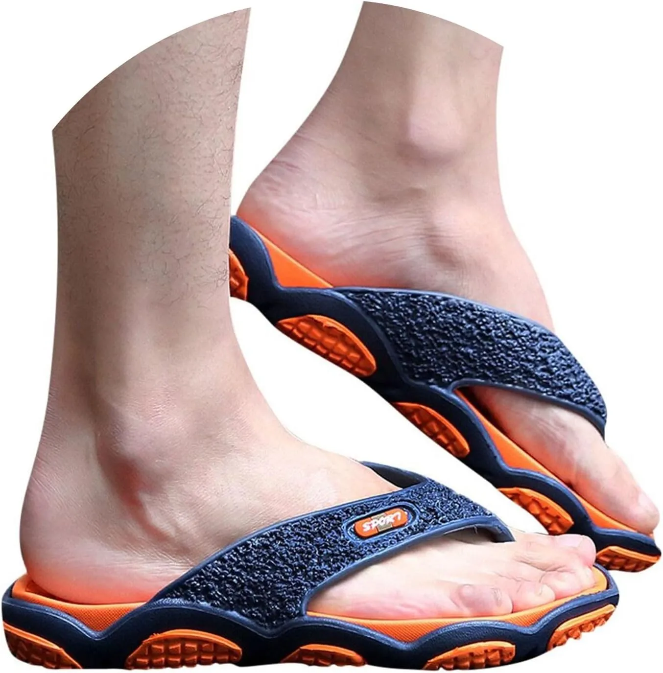 Womens Flip Flops Men's Fashion Spliced Soft Soled Flip Flops Casual Outdoor Beach Non Slip Mens Pool