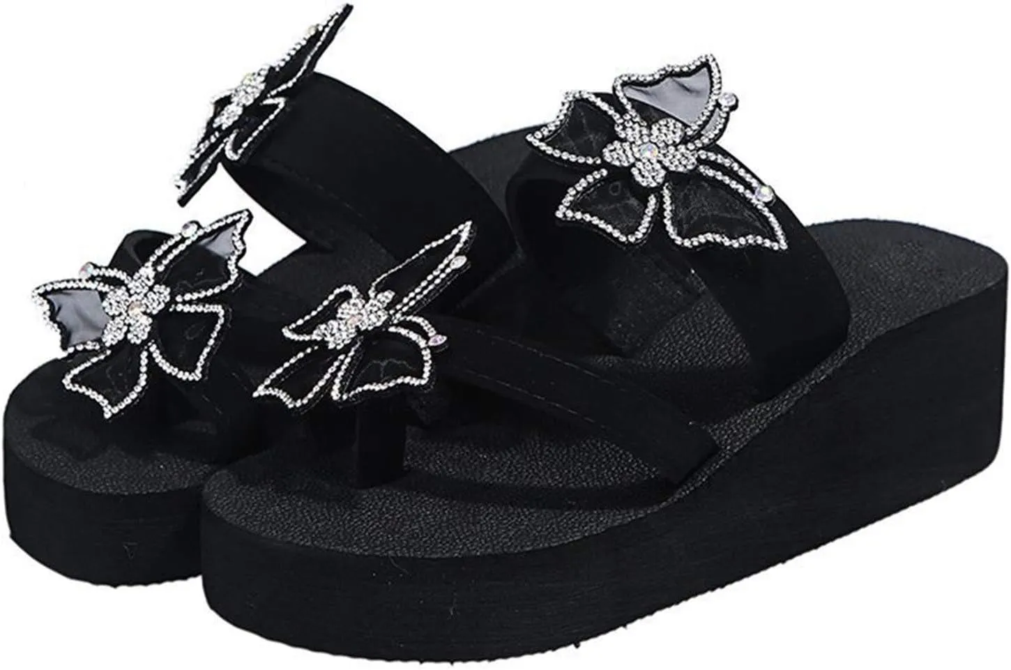 Women's Flip Flops Women's Slippers Casual Wedge Flip Color Diamond Flops Fashion slipper