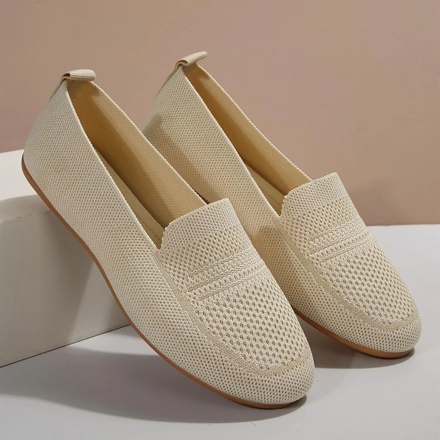 Womens Foldable Knit Penny Loafer Soft Flat Shoes Dressy Slip On Cute Driving Moccasins 2025 New Casual Work Office