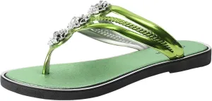 Women's Rhinestone Flat Sandals Casual Summer Open Toe Sandal Fashion Shoes Slipper