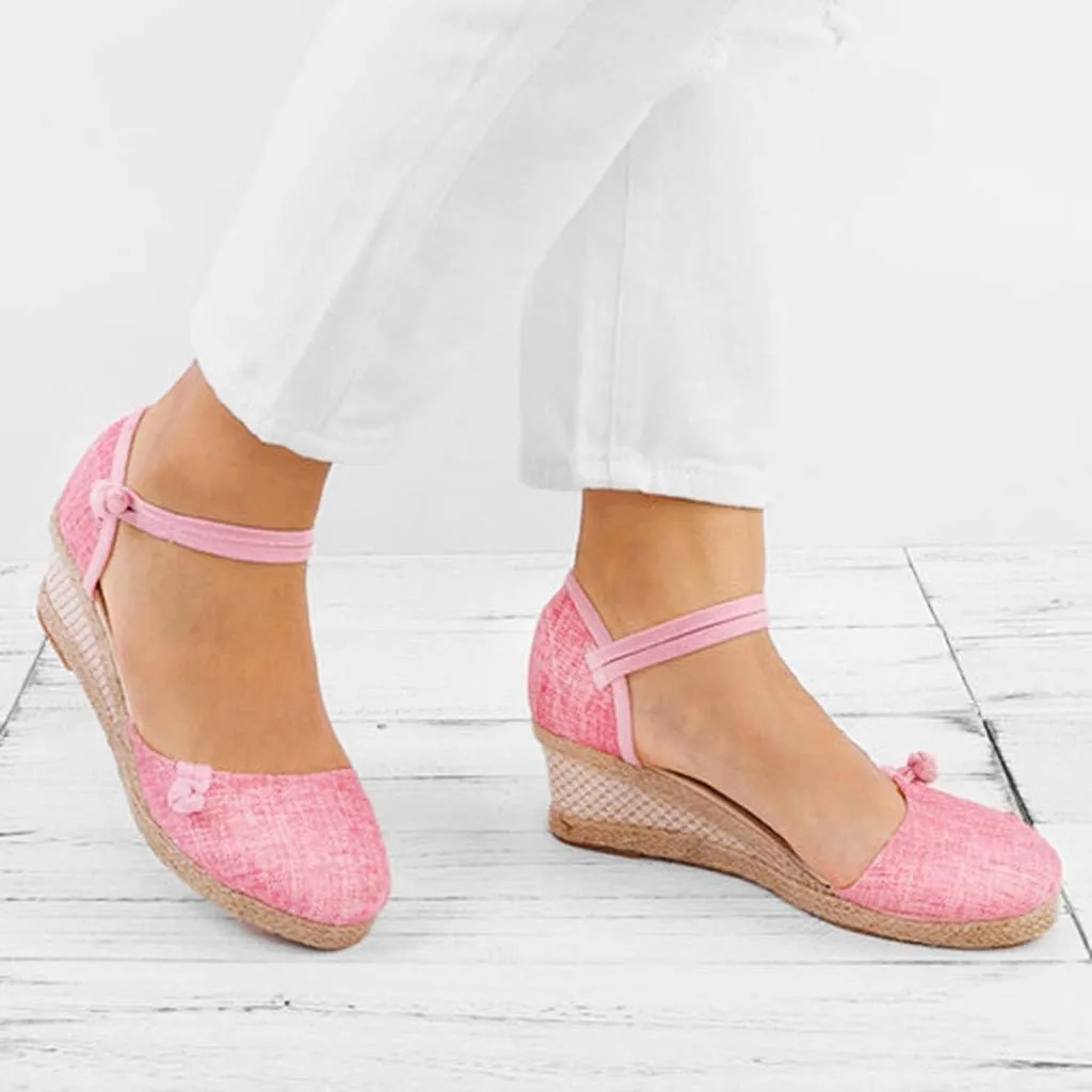 Women's Sandals 2025 Closed Toe Slingback Wedge Sandals with Adjustable Buckle Strap Breathable Espadrille Platform Cushioned Insole for All-Day Comfort Summer Beach Casual Walking Shoes 2025