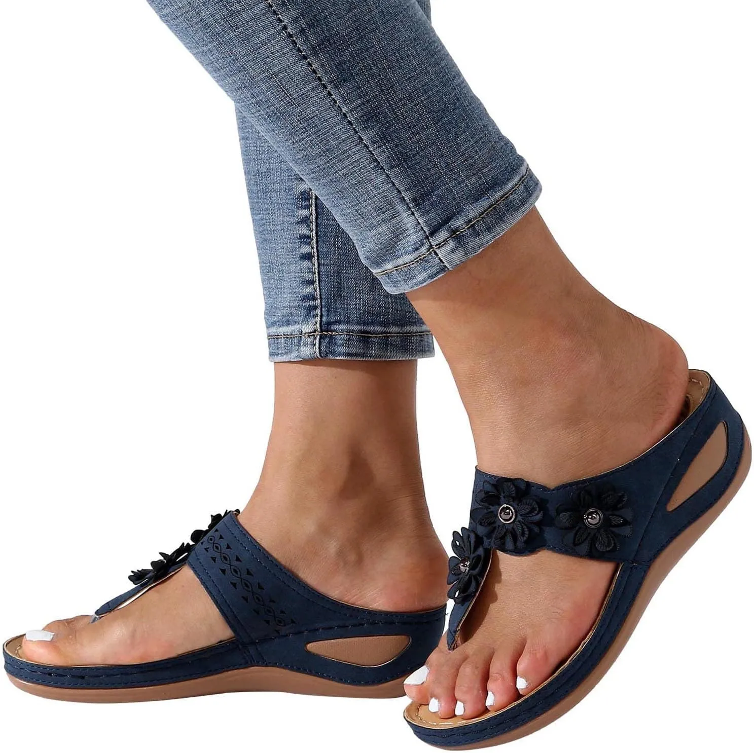 Womens Sandals Wedge Shoes Summer Woman Platform Flip Flops Comfortable Casual Dress Wedding Wedges Footwear Ladies