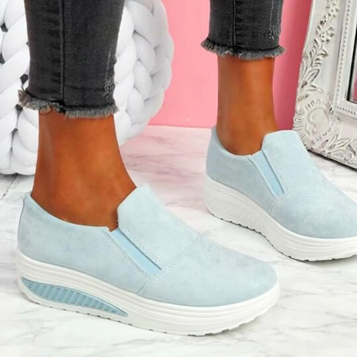Womens Shoes Sneakers Slip On Women's Slip On Shoes Size 6.5 Wide Womens Orthotic Slip On Sneakers with Arch Support Womens Running Shoes Size 11 Black Slip On Walking Shoes Women Wide