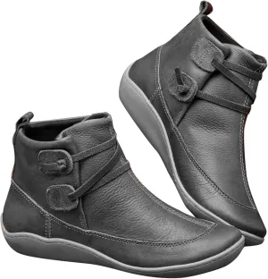 Womens Snow Boots Ankle Womens Booties Fall 2024 Ankle Boots for Women No Heel Wedge Bootie for Women Comfortable Flat Bottom Fashion Square Toe Slip On Side Zipper