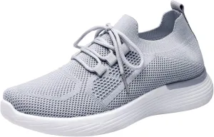 Womens Walking Shoes Wide Width Office Black Women Walking Shoes Sock Sneakers Mesh Slip On Air Womens Casual Shoes with Arch Support Womens Casual Sneakers Wide Women's Size 8 Non Slip Work Shoes