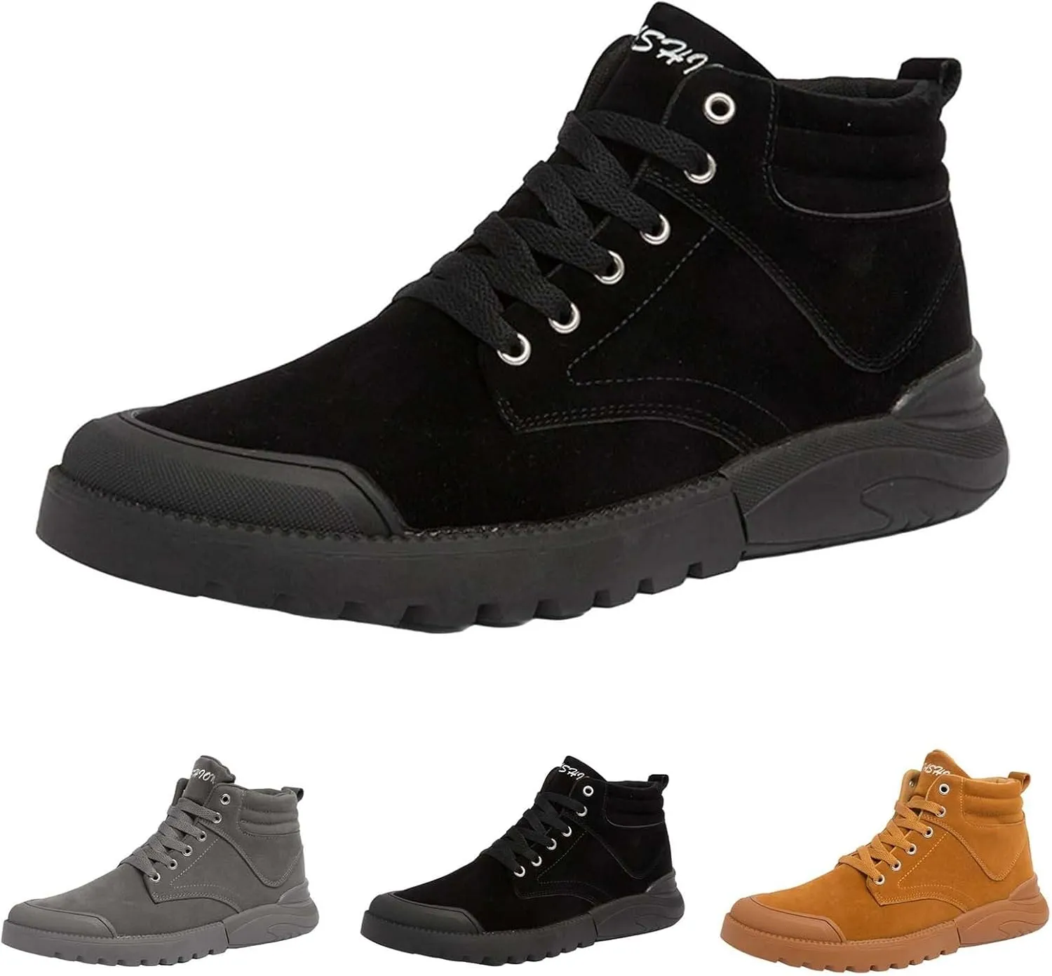 Work Boots for Men Slip On Hiking Sneakers Warm Booties Women Working Shoes Non Steel Toe Waterproof Work Shoes Non-Slip Hike Grounded Footwear